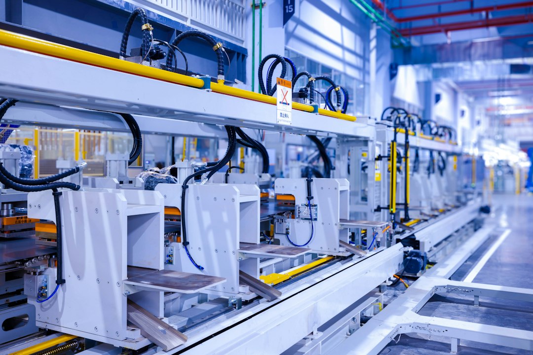 Modern factory production line